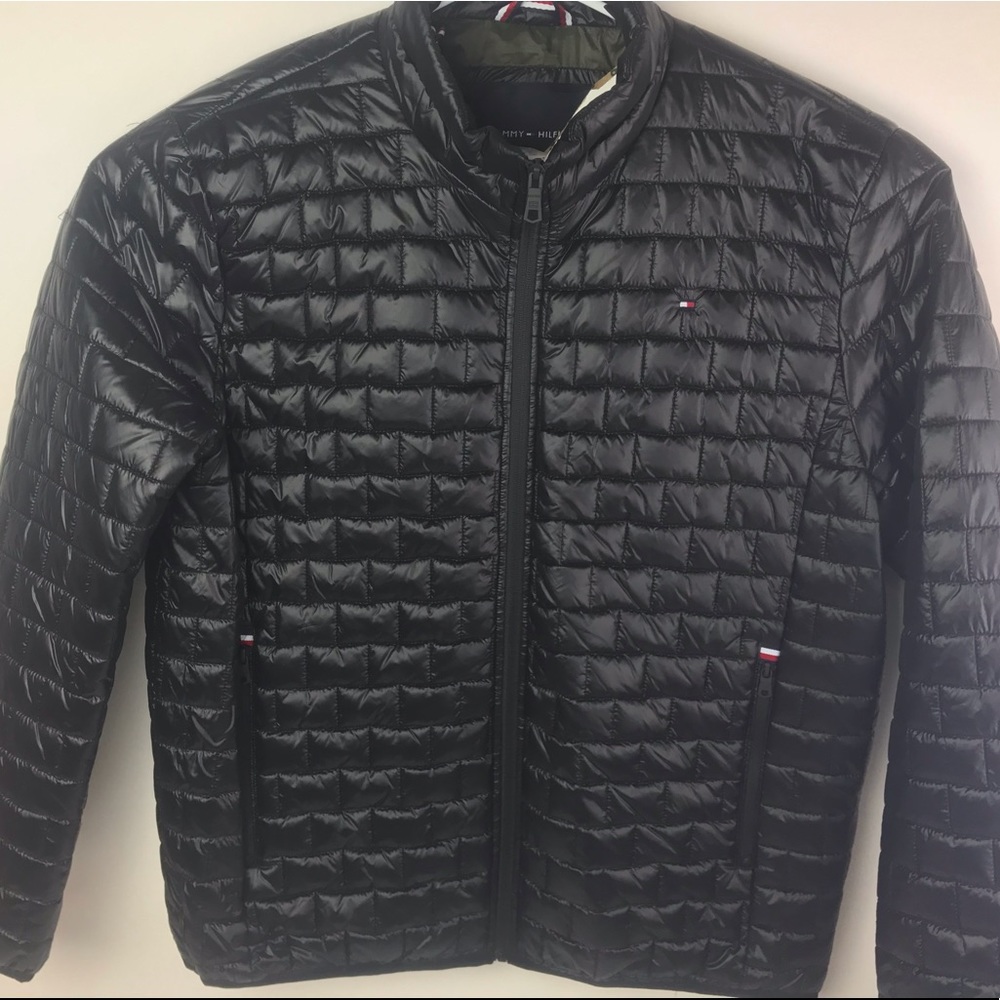 Tommy Hilfiger Quilted Black Down Alternative
